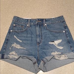 Garage mom jean shorts